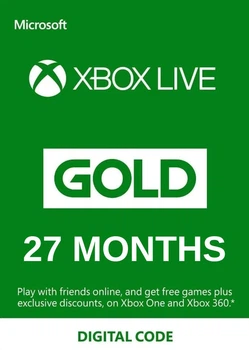 Xbox Live Gold - 27 місяців Xbox 360/One/Series Trial підписка для всіх регіонів і країн