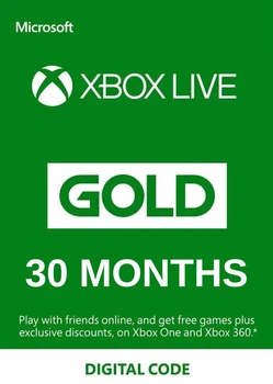 Xbox Live Gold - 30 місяців Xbox 360/One/Series Trial підписка для всіх регіонів і країн