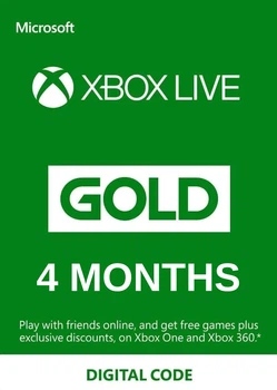 Xbox Live Gold - 4 місяці Xbox 360/One/Series підписка Trial для всіх регіонів і країн
