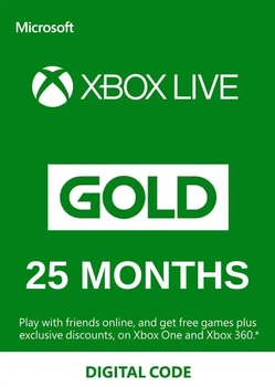 Xbox Live Gold - 25 місяців Xbox 360/One/Series Trial підписка для всіх регіонів і країн