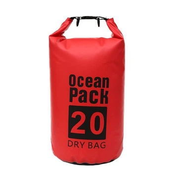 Гермомішок Ocean Pack 20L надміцний матеріал (ПВХ) герметичний рюкзак, водонепроникна сумка Червоний