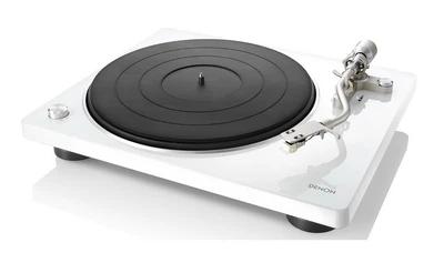 Проигрыватель виниловых дисков Denon DP-400 (полуавтомат, фонокорректор) White (art.235482)