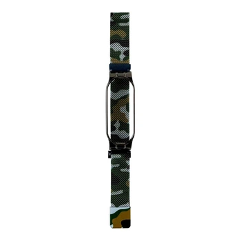 Ремінець для Xiaomi Mi Band 5/6 Milanese Loop Color Колір Khaki Black