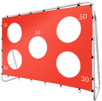 Футбольні ворота Ikonka для дитячого футболу, тренувальний 2в1 + килимок для влучності 215 x 153 x 76 см (5903039765207)