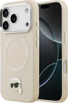 Панель Karl Lagerfeld Karl Pin MagSafe для Apple iPhone 17 Pro Beige (3666339495794)
