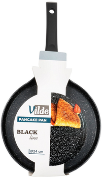 Patelnia do naleśników Vilde Black Line granitowa 24 cm (5904316492045)