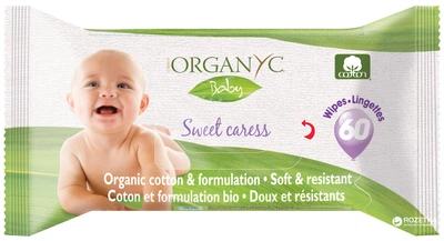 Влажные салфетки детские Corman Organyc Baby wipes органические 60 шт (8016867009997)