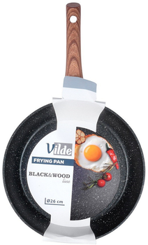 Patelnia Vilde Black & Wood granitowa 26 cm (5904316475390)