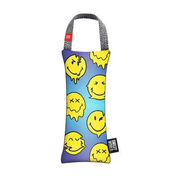 Іграшка для собак (пищалка) WAUDOG Fun Smiles Blue, S, ширина 7 см, довжина 16 см, поліестер, з ручкою-петлею — арт. 629-0182