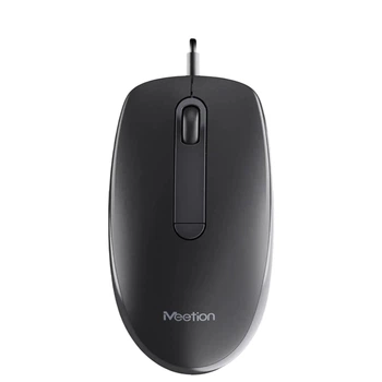 Бесшумная проводная мышь MEETION M100 USB черная