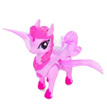 Интерактивная игрушка для девочек сказочный единорог Pegasus, который ходит со звуком и 3D-подсветкой