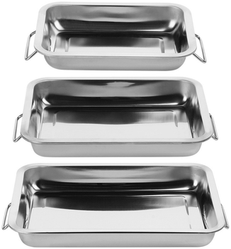 Zestaw naczyń do pieczenia Vilde ze stali nierdzewnej 3 szt (5904316481681)