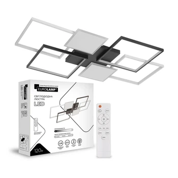 Люстра светодиодная LED EUROLAMP квадратная M28 120W 3000-6500K (3) (LED-LS-120-M28)