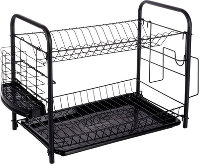 Сушарка для посуду Vilde Чорна 51.5 x 24.5 x 33 см (5904316465278)