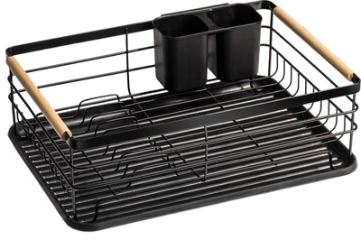 Сушарка для посуду Vilde Чорна 43 x 32 x 14.5 см (5907610289380)