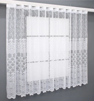 Тюль жаккард VR-Textil № 1322т Арка на кухню цвет белый 500х150 см (53-0051)