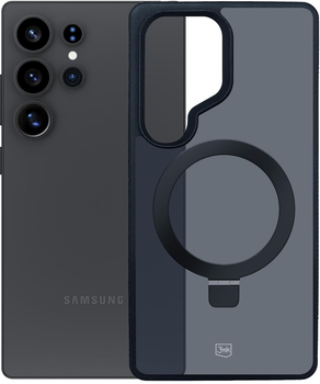 Etui 3MK Smoke Case Mag&Stand do Samsung Galaxy S25 Ultra Dark Blue (5903108625388)