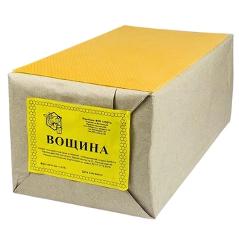 Вощина на рамку Рута, полумаксимум 410х210 мм упаковка 1 кг Тупота Ю.П