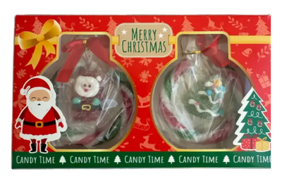 Новогодние украшения на елку с конфетами Becky's Candy Time "Merry Christmas" Счастливого Рождества 60 г (2 шт)