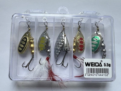 Блесна вращающаяся вертушка Weida набор 5шт 5.5 г