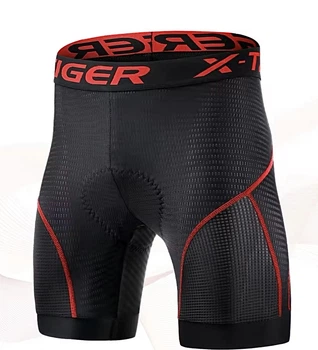 Велотруси X-Tiger чорні з червоним памперсом