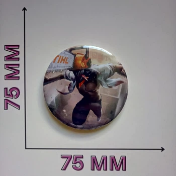 Значок Людина-бензопила Chainsaw Man 7,5 см (16320)