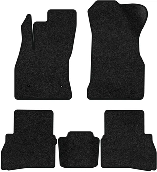 Ворсовые коврики EVAtech Premium в салон авто для Fiat Doblo (263) MT 2010-2014 2 поколение Minivan EU черный кант (FT34320C5FL2VPB)
