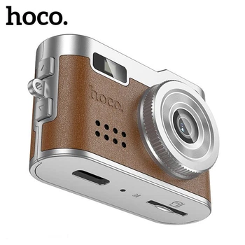 Кишенькова камера Hoco DV210 (Full HD відео, 0.96" IPS-екран, microSD до 128 ГБ, 200 мАг, фотоапарат, ретро) - Коричневий