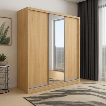 Шафа купе Mebel Star трьохдверна дзеркало 170*240*60 Дуб сонома