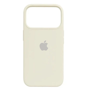 Чехол Fiji Silicone Case для Apple iPhone 17 Pro Max бампер накладка Soft Touch с микрофиброй Antique White