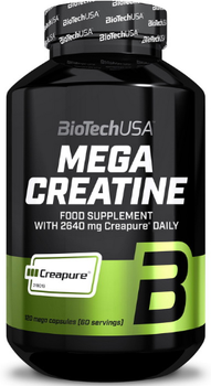 Креатин моногидрат BioTech Mega Creatine Creapure 120 капсул