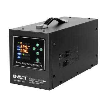 Источник бесперебойного питания (ИБП) KEMOT PROsinus-1500/24-LFP4 24V (1050W / 1500VA) Черный (URZ3427-24-LFP4)