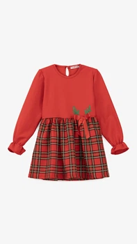 Сукня святкова з принтом для дівчинки Aura Style 1082 122 см Червоний shop (2000999331060)