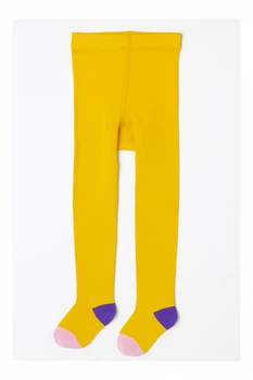 Колготки трикотаж хлопковые для девочки H&M 0619739-5 098-104 см (2-4 years) Желтый