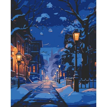 Картина по номерам Art Craft Зимняя ночь, 40x50 см, подарочная упаковка (11051-AC)