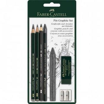 Набір олівців чорнографітних Faber-Castell "Pitt Graphite Set" 7 предметів, блістер