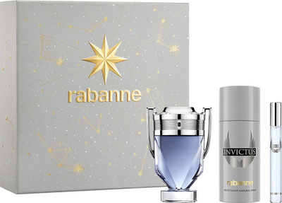 Zestaw męski Paco Rabanne Invictus Woda toaletowa 100 ml + Dezodorant 150 ml + Miniaturka Woda toaletowa 10 ml (3349668656608)
