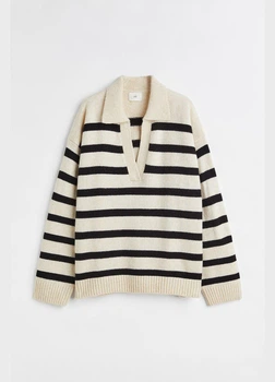 Жіночий пуловер H&M 211585-2 M(170/96) бежевий (2115850004)