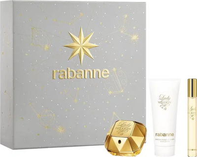 Zestaw damski Paco Rabanne Lady Million Woda perfumowana 50 ml + Miniaturka Woda perfumowana 10 ml + Balsam do ciała 100 ml (3349668656165)