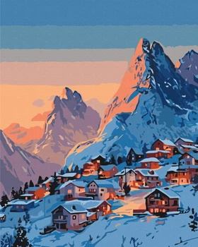 Картина за номерами. Зима (морозний ранок) розмір 40x50 см.