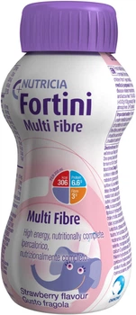 Ентеральне харчування Nutricia Fortini з харчовими волокнами зі смаком полуниці для дітей від 1 року 200 мл (8716900553370)