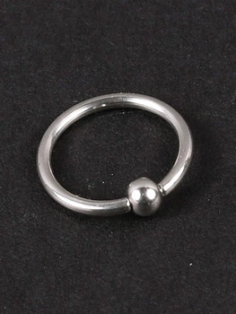 Кільце з кулькою сріблясте, товщина 1,2 мм 6 00-00008910