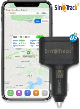 4G GPS-трекер SinoTrack ST-909L зарядний пристрій для автомобіля з двома USB-портами, Type-C, вбудованим GPS та застосунком SinoTrack Pro