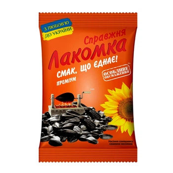 Семечка подсолнечника жареные несоленые ТМ "ЛИДЕР СНЕК" (Настоящая Лакомка) 120г
