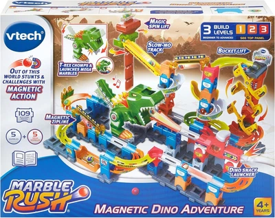 Развивающий конструктор лабиринт VTech Marble Rush Magentic Dino Adventure