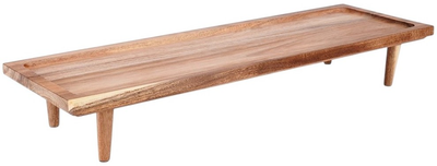 Дошка для сервірування Excellent Houseware дерев’яна на ніжках Бежева 55 x 18 см (8720573551847)