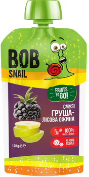 Пюре фруктовое Bob Snail Смузи Груша - Лесная ежевика пастеризованное 120 г