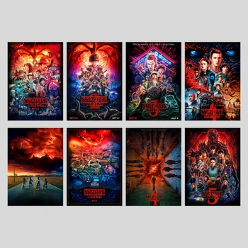 Набір постерів Stranger Things / Дивні дива / 8 шт / Плакати Дивні дива