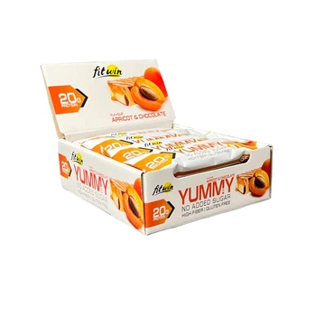 Блок батончиков FitWin YUMMY Bar 36% Без сахара, 12*55 грамм - Шоколад-абрикос (56477762)