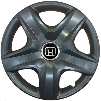 Автомобильные колпаки на колеса HONDA R16 №418 SJS черные комплект 4шт TR0306514